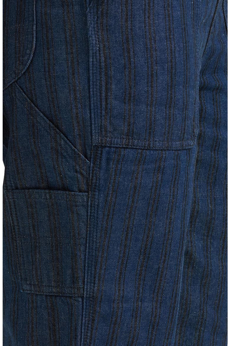 Slim Straight Hickory Striped Overalls, Alternate, color, HICKORY RINSE