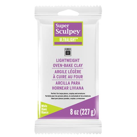 Super Sculpey Ultralight White 8oz Pack Lightweight Polymer