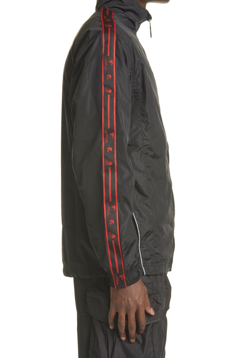 Off-White Logo Tape Nylon Track Jacket, Alternate, color, 