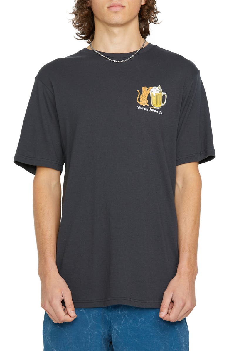 Volcom Curious Cat Cotton Graphic T-Shirt, Main, color,