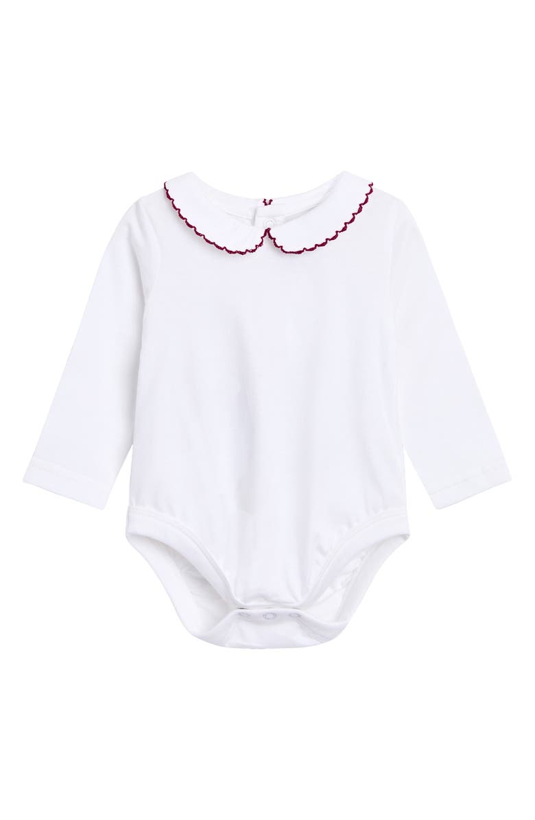 JOJO MAMAN BEBE Smocked Overalls & Bodysuit, Alternate, color, Red