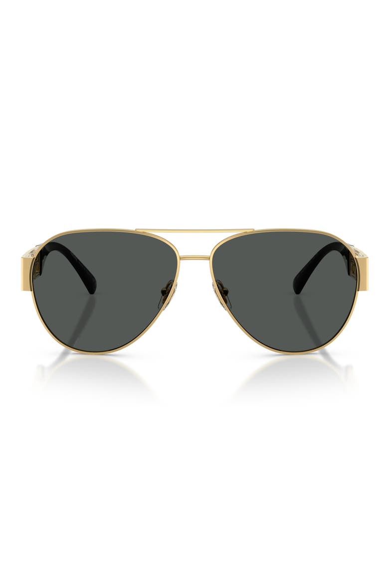 61mm Pilot Sunglasses, Main, color, GOLD / DARK GREY