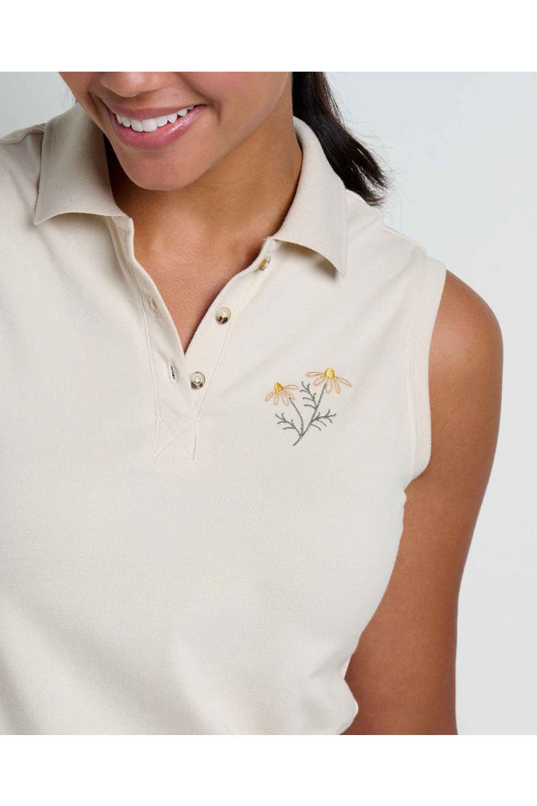 Women's Yerba Sleeveless Polo, Alternate, color, Salt Embroidery