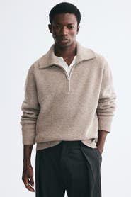 H&M Regular-fit Half-zip Wool Sweater