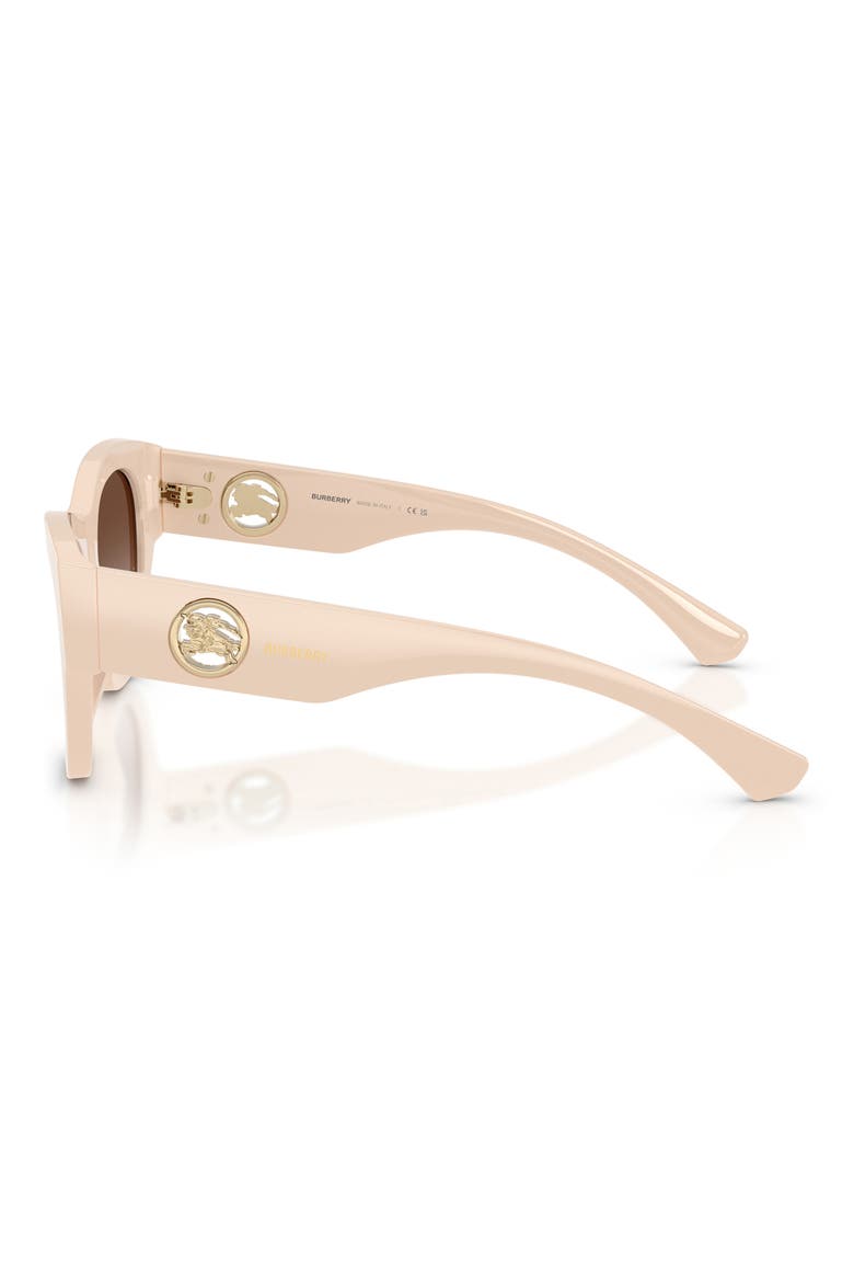 52mm Round Sunglasses, Alternate, color, PINK / BROWN GRADIENT