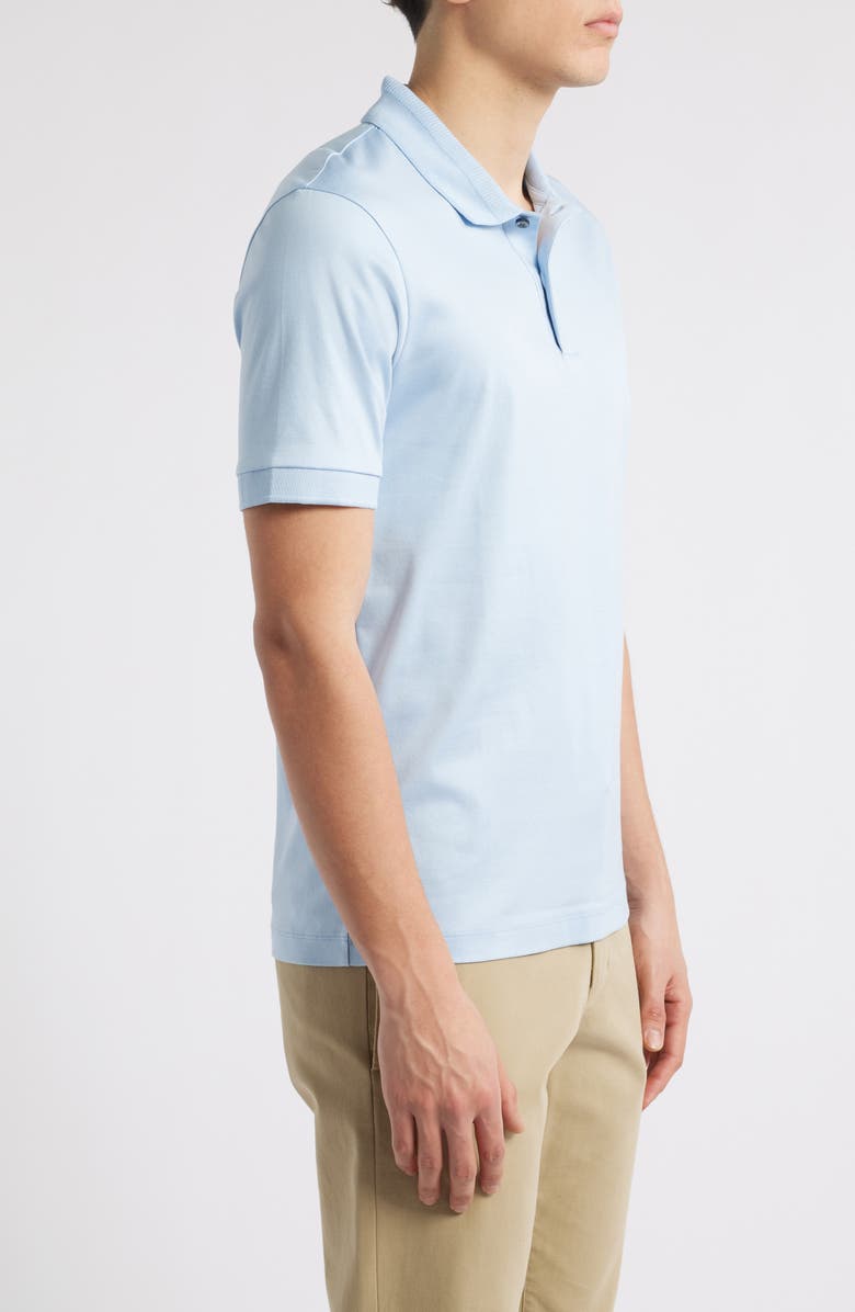BOSS Phillipson Mercerized Cotton Polo, Alternate, color, Light Blue