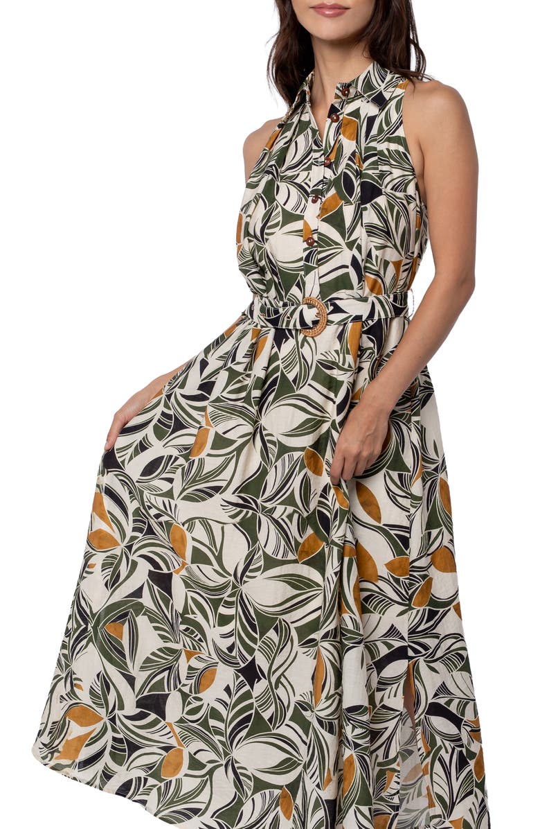 CIEBON Hattie Floral Sleeveless Shirtdress, Alternate, color, Cream Multi