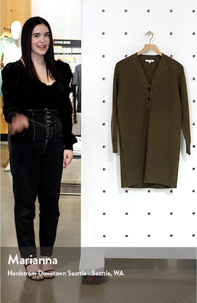 Henley Long Sleeve Sweater Dress, sales video thumbnail