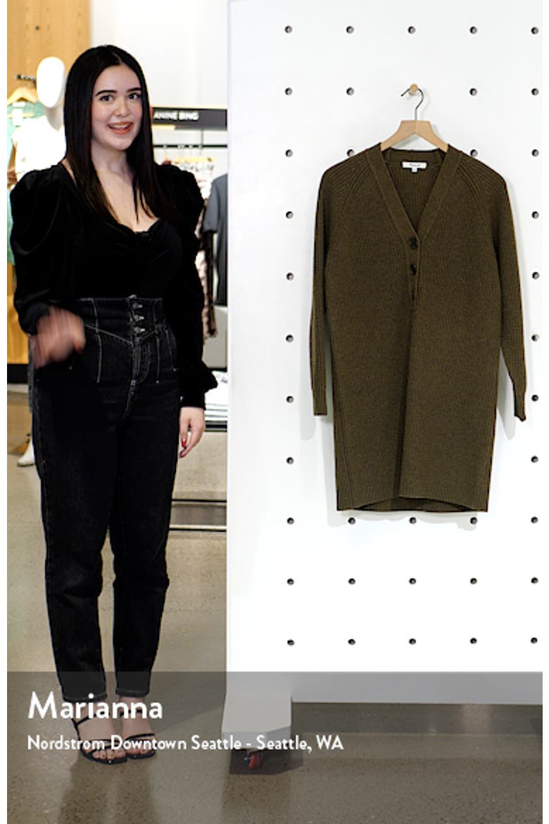 Henley Long Sleeve Sweater Dress video