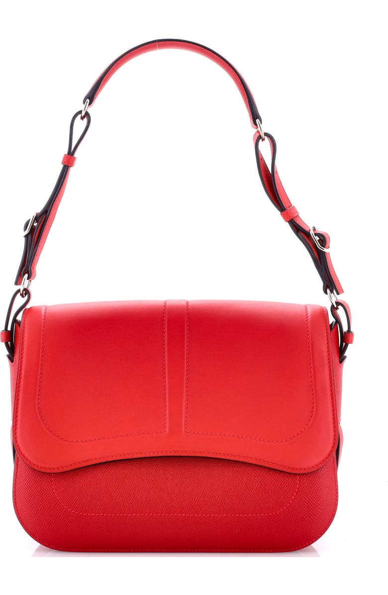 Pre-Owned Hermes Harnais Shoulder Bag Epsom and Swift, Main, color, Red