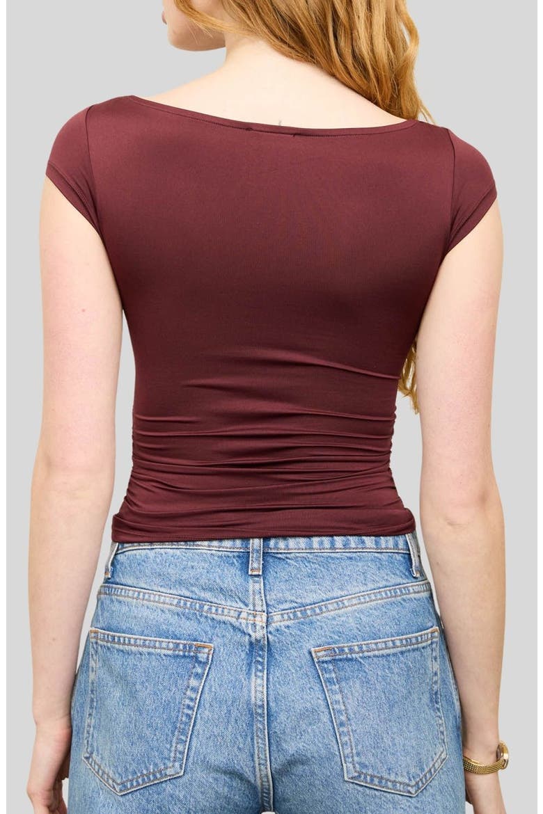 Boat Neck Top, Alternate, color, WINE