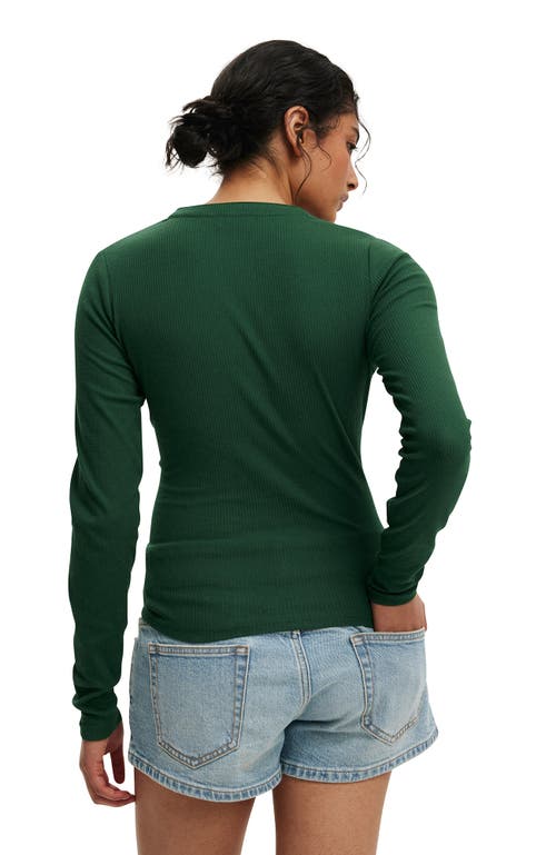 Cotton On Ryan Henley Long Sleeve In Green