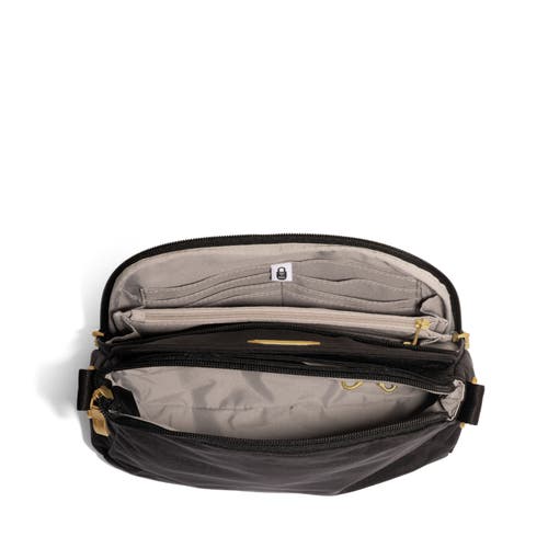 Baggallini Coastal Flip Lock Camera Bag Crossbody In Purple