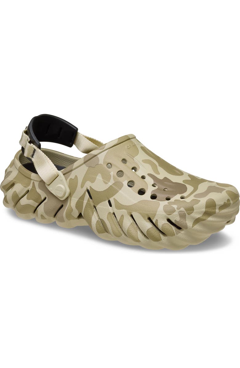 CROCS Echo Duck Camo Clog, Main, color, Bone/ Black
