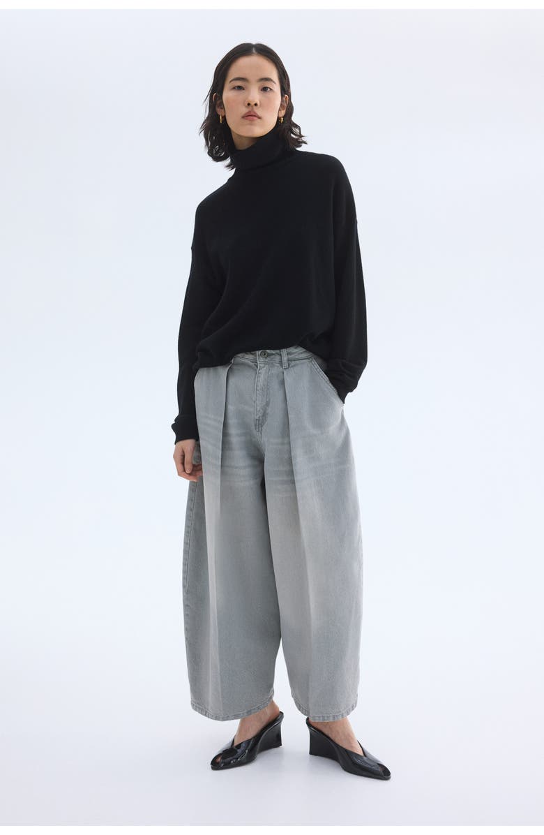 H&M Barrel Leg Regular Waist Jeans, Alternate, color, 