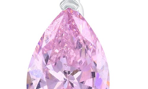 Suzy Levian Sterling Silver Gala Firework Yellow Pear Shape Cubic Zirconia Drop Earrings In Multi