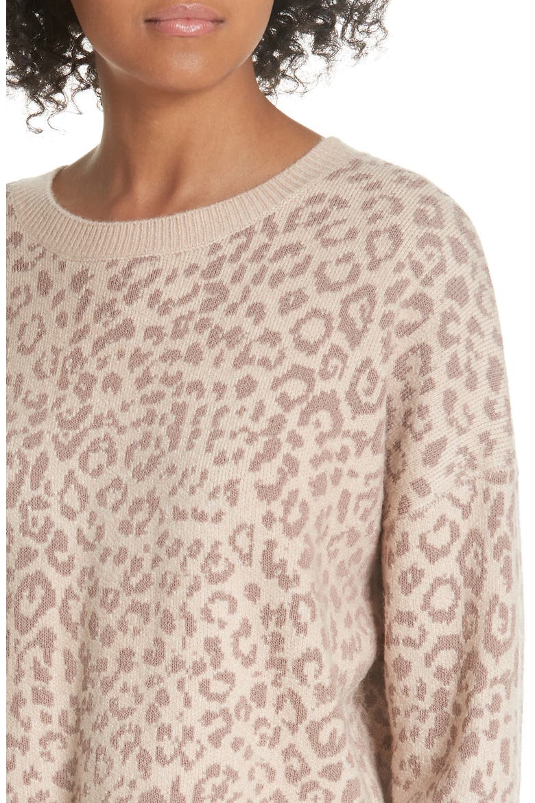 Leopard Print Sweater, Alternate, color, LIGHT TAUPE