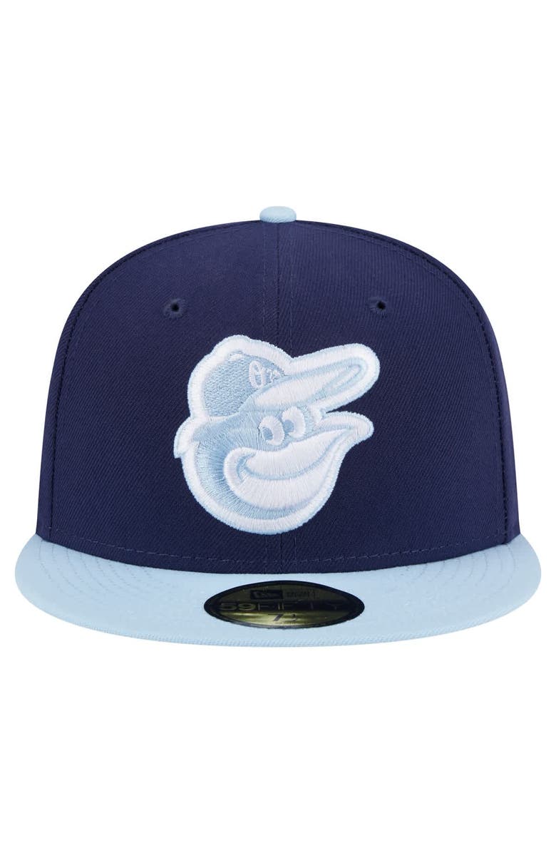 New Era Men's New Era Navy/Light Blue Baltimore Orioles Color Pack 2-Tone 59FIFTY Fitted Hat, Alternate, color, 
