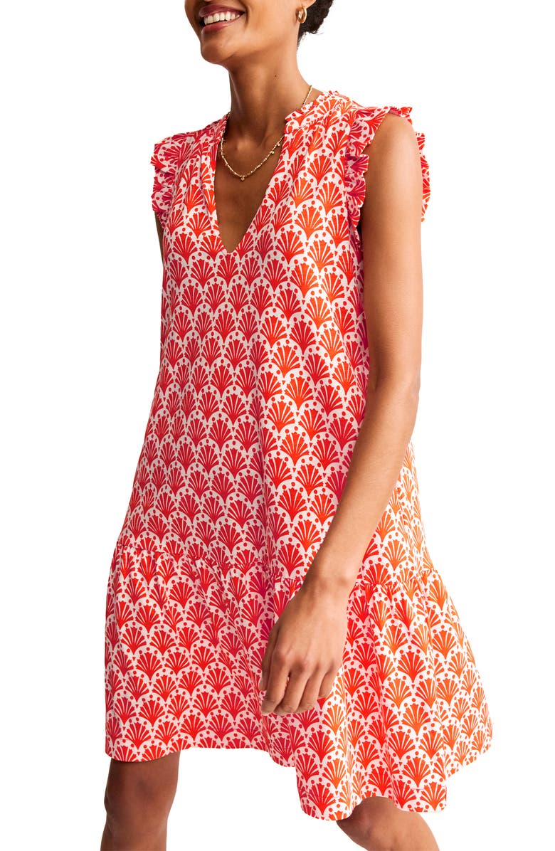 Boden Daisy Shell Print Shift Dress, Alternate, color, 