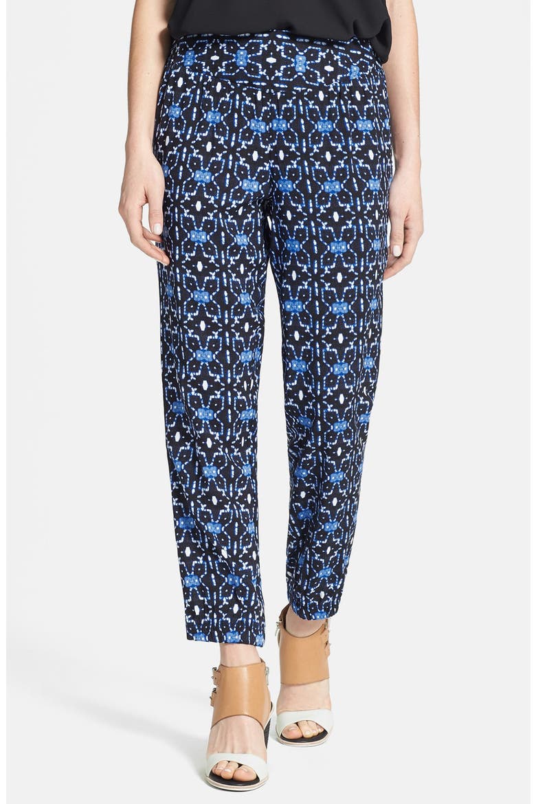 Print Crop Pants, Main, color, BLUE PRINT