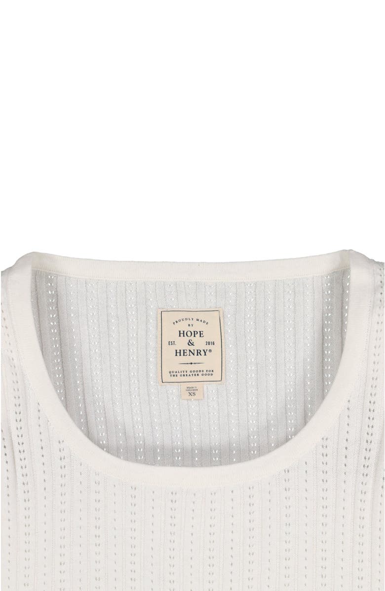 Hope & Henry Women's Scoop Neck Pointelle Sweater, Alternate, color,