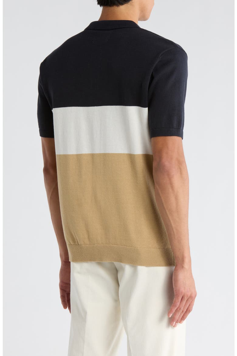 Colorblock Cotton Polo, Alternate, color, NAVY