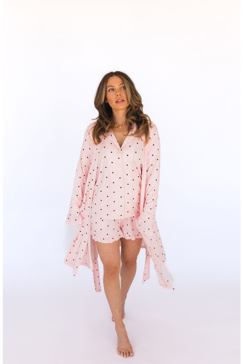 Polka Dot Robe, Alternate, color, Blush Polka Dot