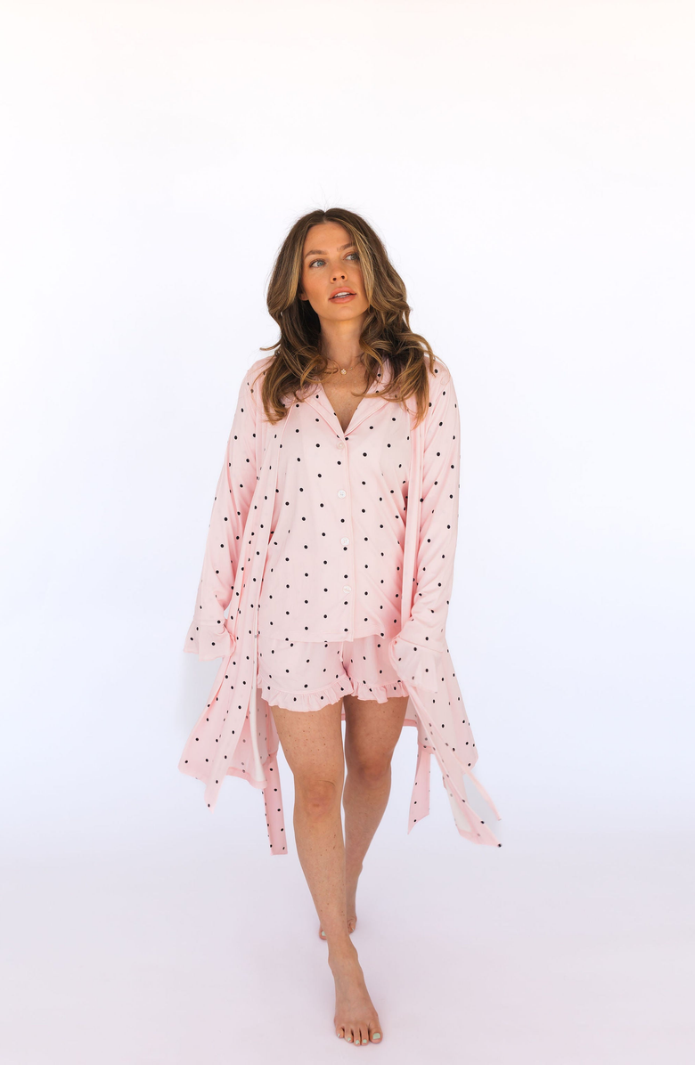 In My Jammers Polka Dot Robe, Alternate, color, Blush Polka Dot