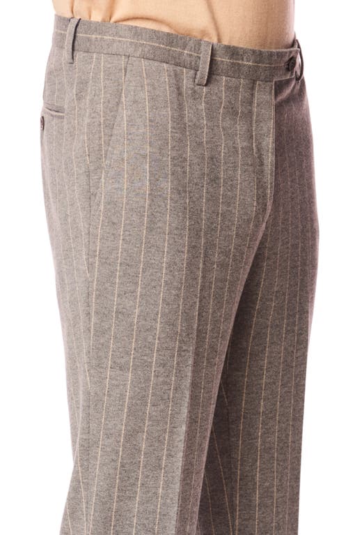Paisley & Gray Downing Slim Fit Flat Front Pinstripe Dress Pants In Gray