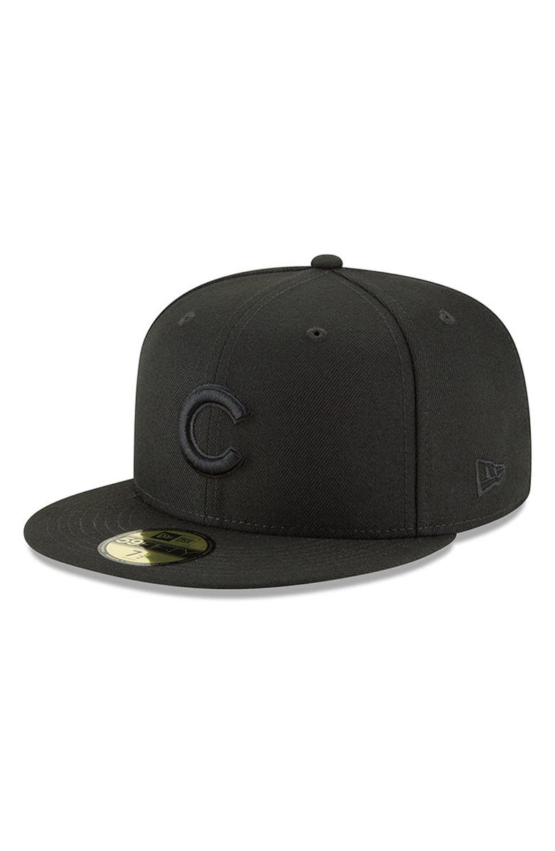 New Era Men's New Era Black Chicago Cubs Primary Logo Basic 59FIFTY Fitted Hat, Main, color, Black