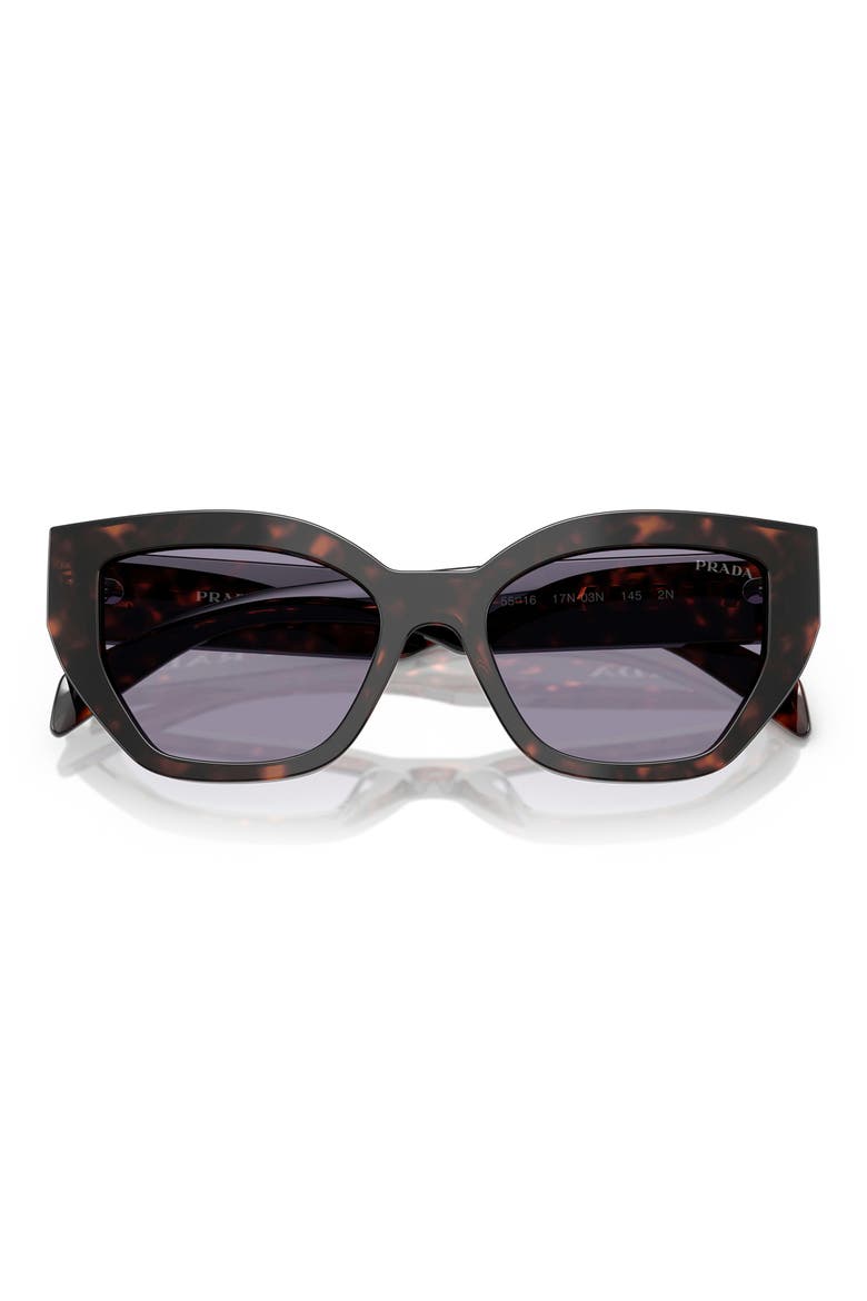55mm Butterfly Sunglasses, Alternate, color, GREY GREEN