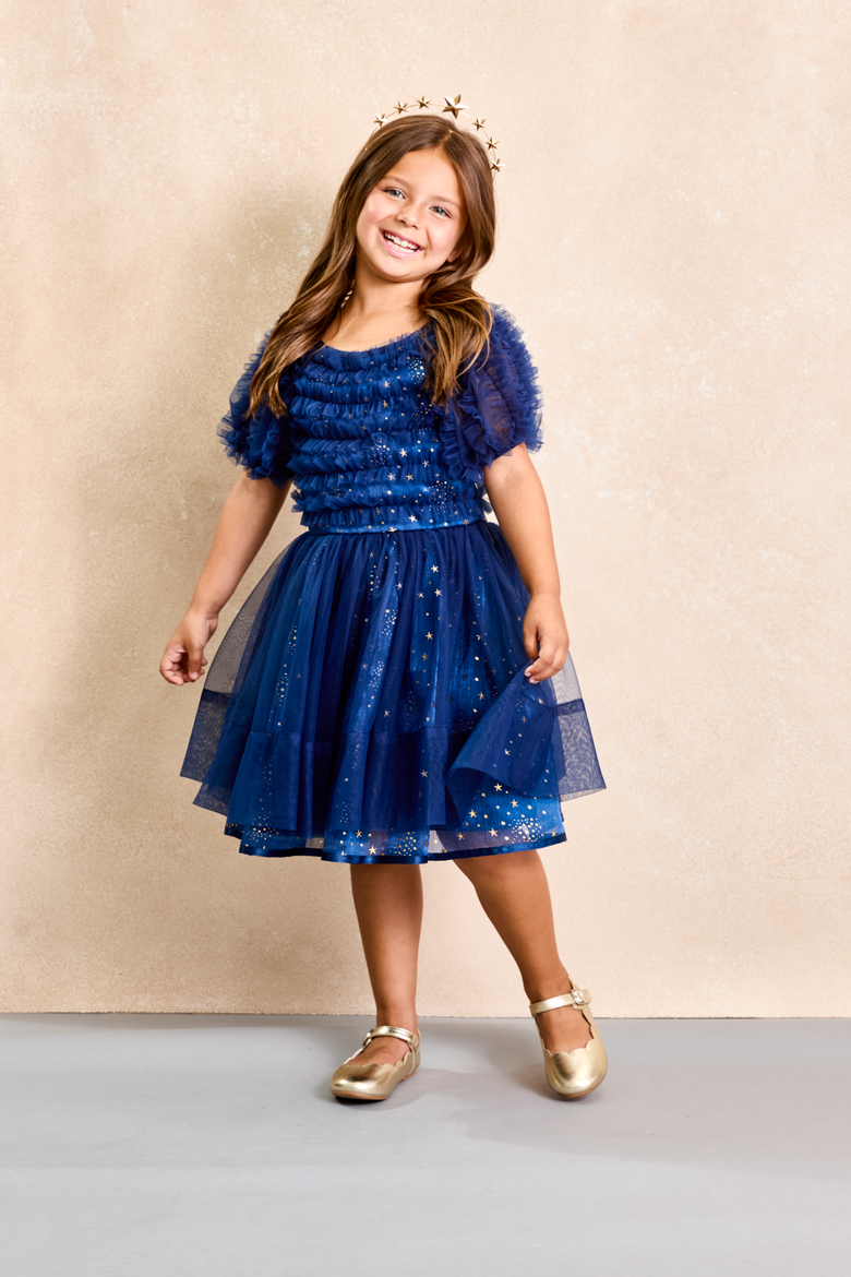 Celestial Dress for Girls, Alternate, color, Navy