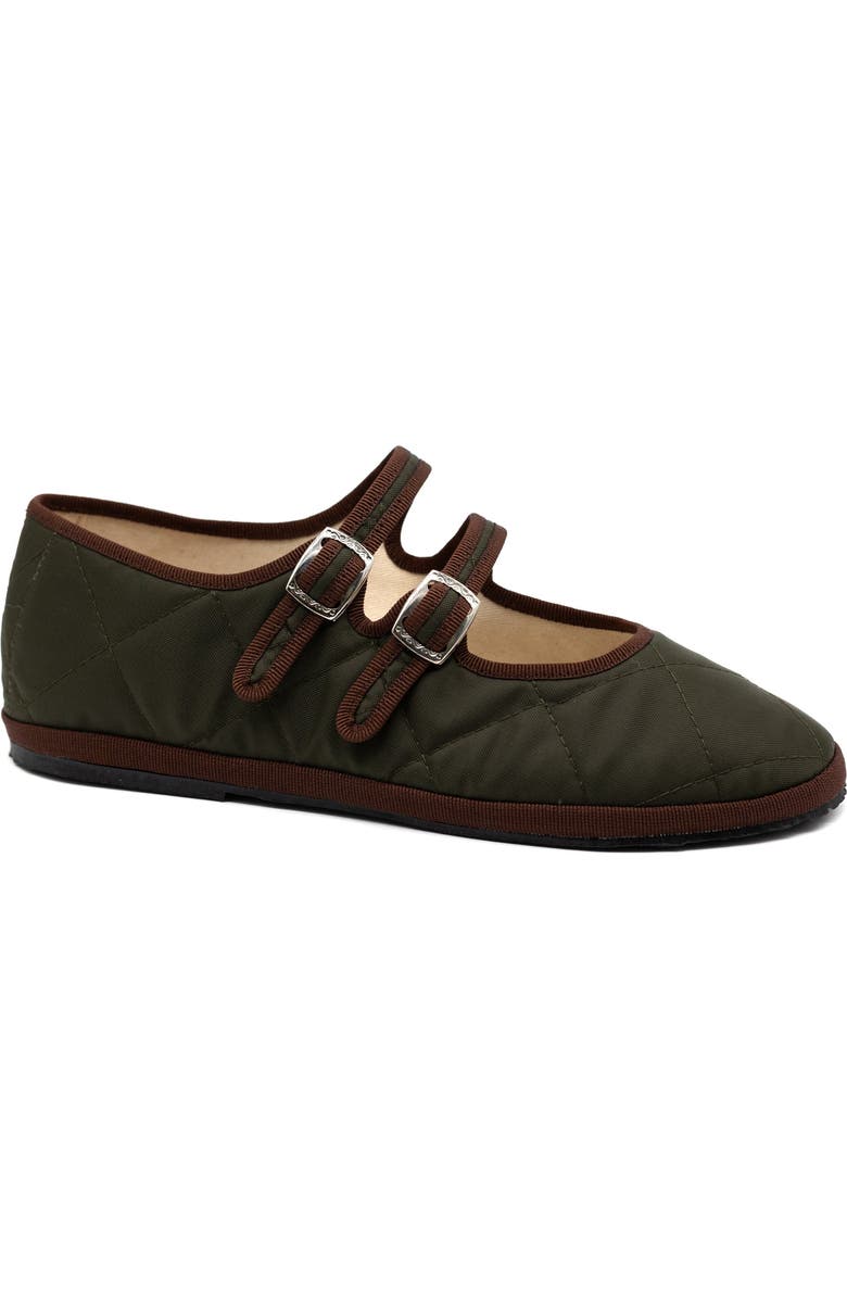 Gondolina Shoes Acqua Alta Mary Jane Waterproof Ballet Flats, Main, color, Muschio Green