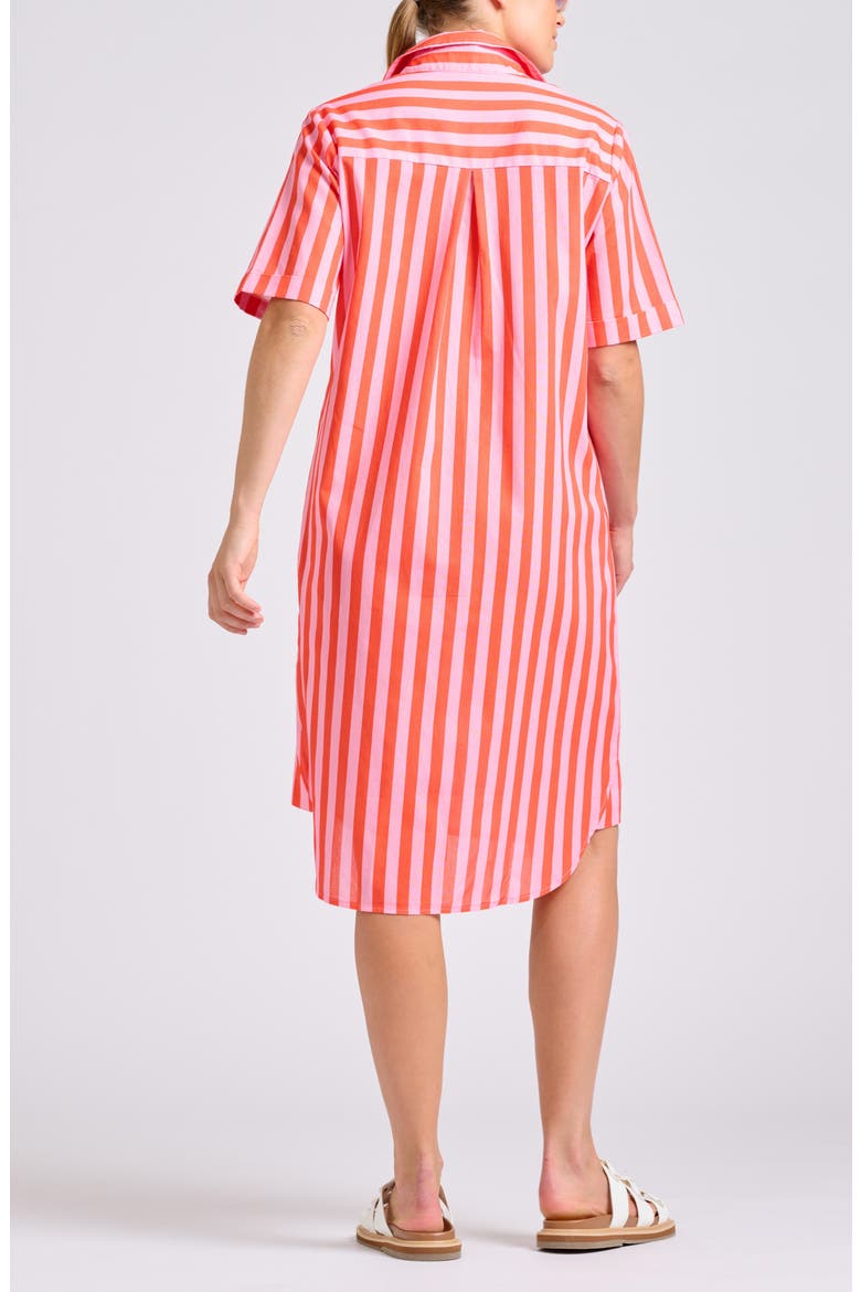 Stripe Shirtdress, Alternate, color, PINK PAPAYA STRIPE