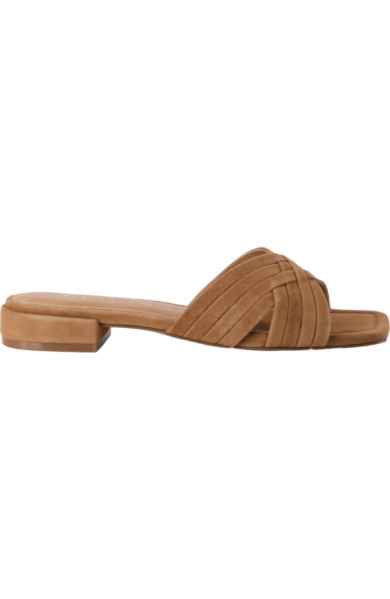 André Assous Jordan Slide Sandal, Alternate, color, Camel Suede