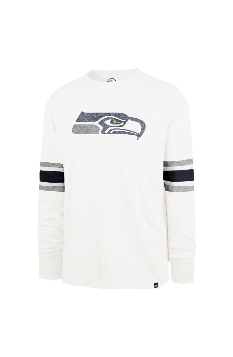'47 Men's '47 White Seattle Seahawks Gridiron Premier Brex Long Sleeve T-Shirt, Alternate, color, White