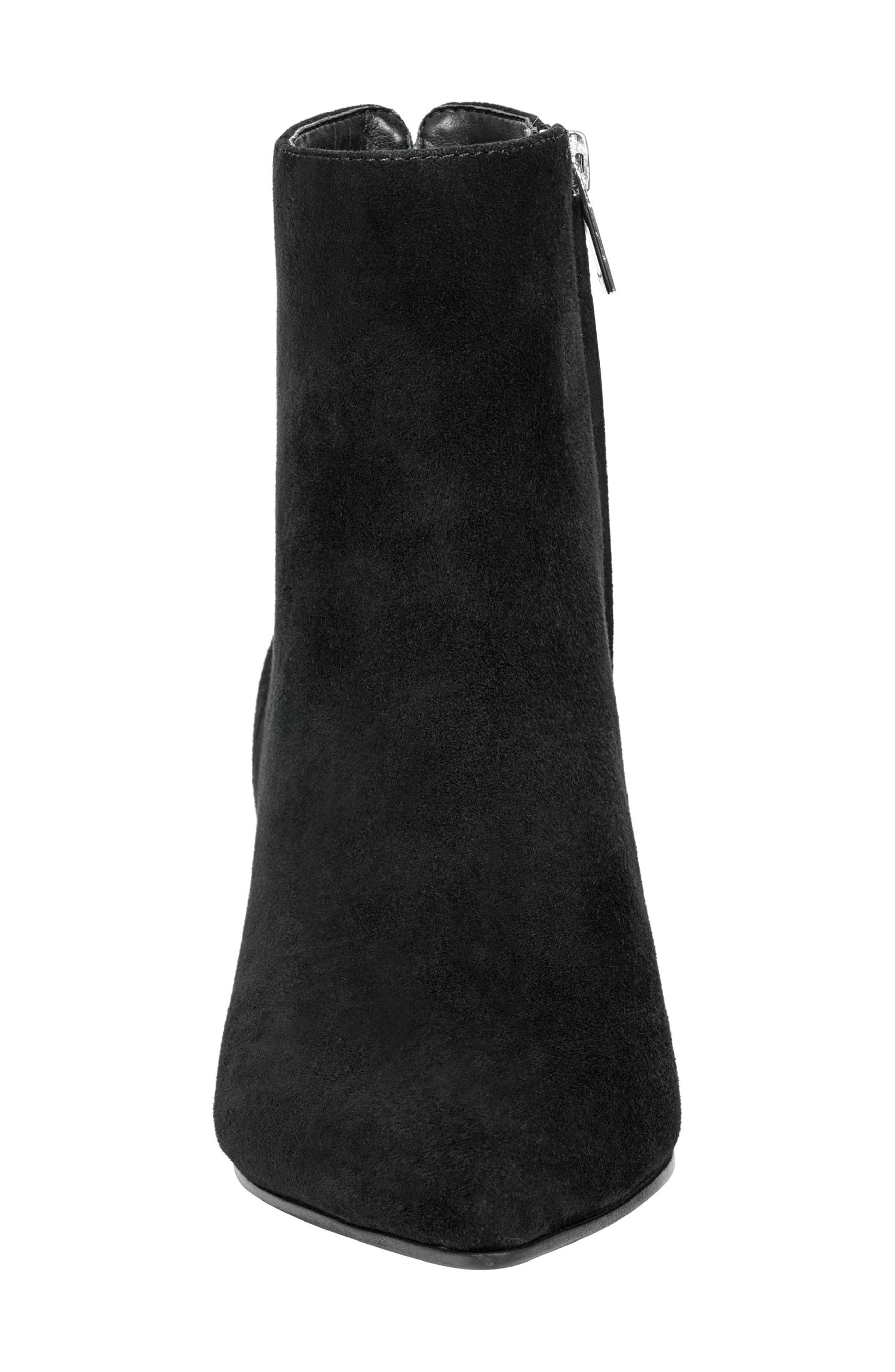 Marc Fisher LTD Leonna Pointed Toe Bootie, Alternate, color, Black Suede
