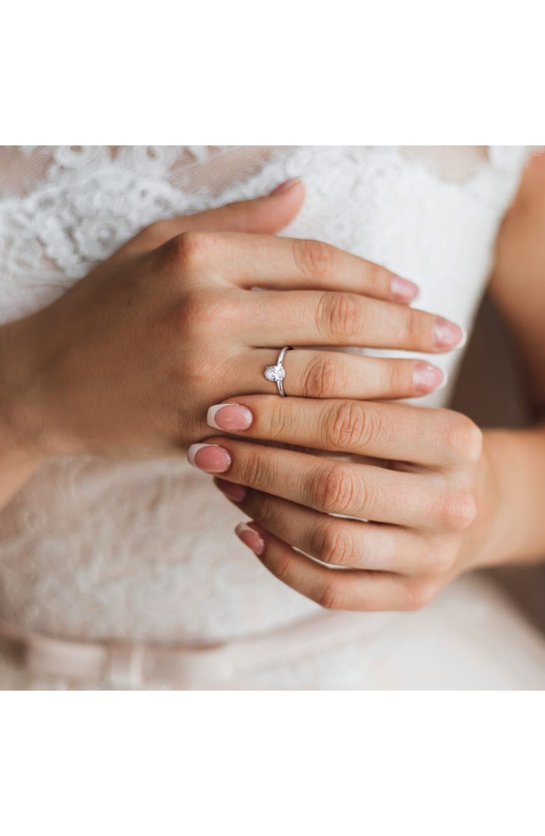 Julianna B. 1 CTW Lab-Grown Diamond Oval Solitaire Ring 10k, Alternate, color, White Gold