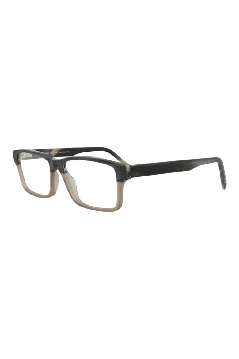 57mm Rectangular Optical Glasses, Alternate, color, TAUPE BLACK TRANSPARENT