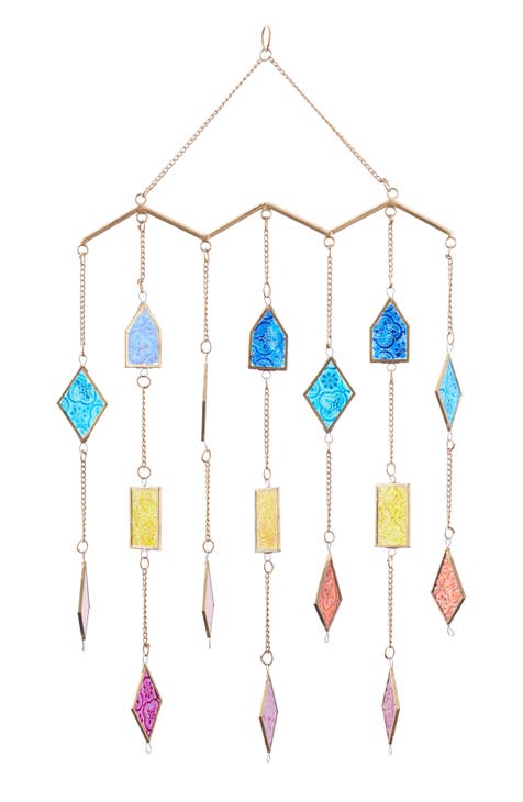 Multicolored Glass Windchime