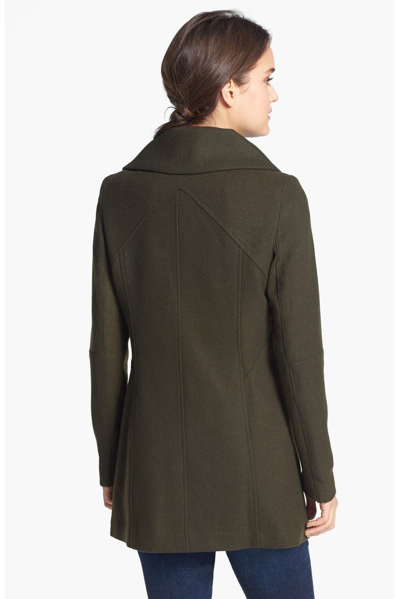 'Kit' Asymmetrical Wool Blend Coat, Alternate, color, OLIVE