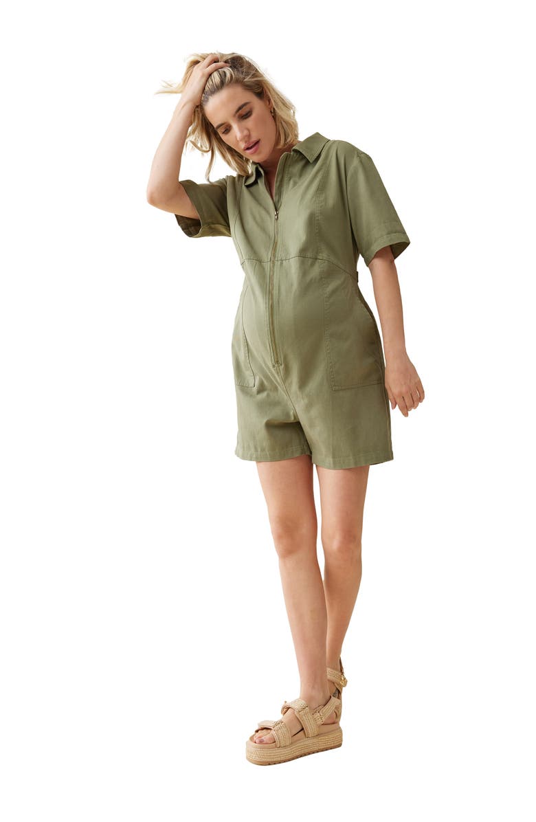 Ingrid & Isabel UTILITY ROMPER, Main, color, Olive