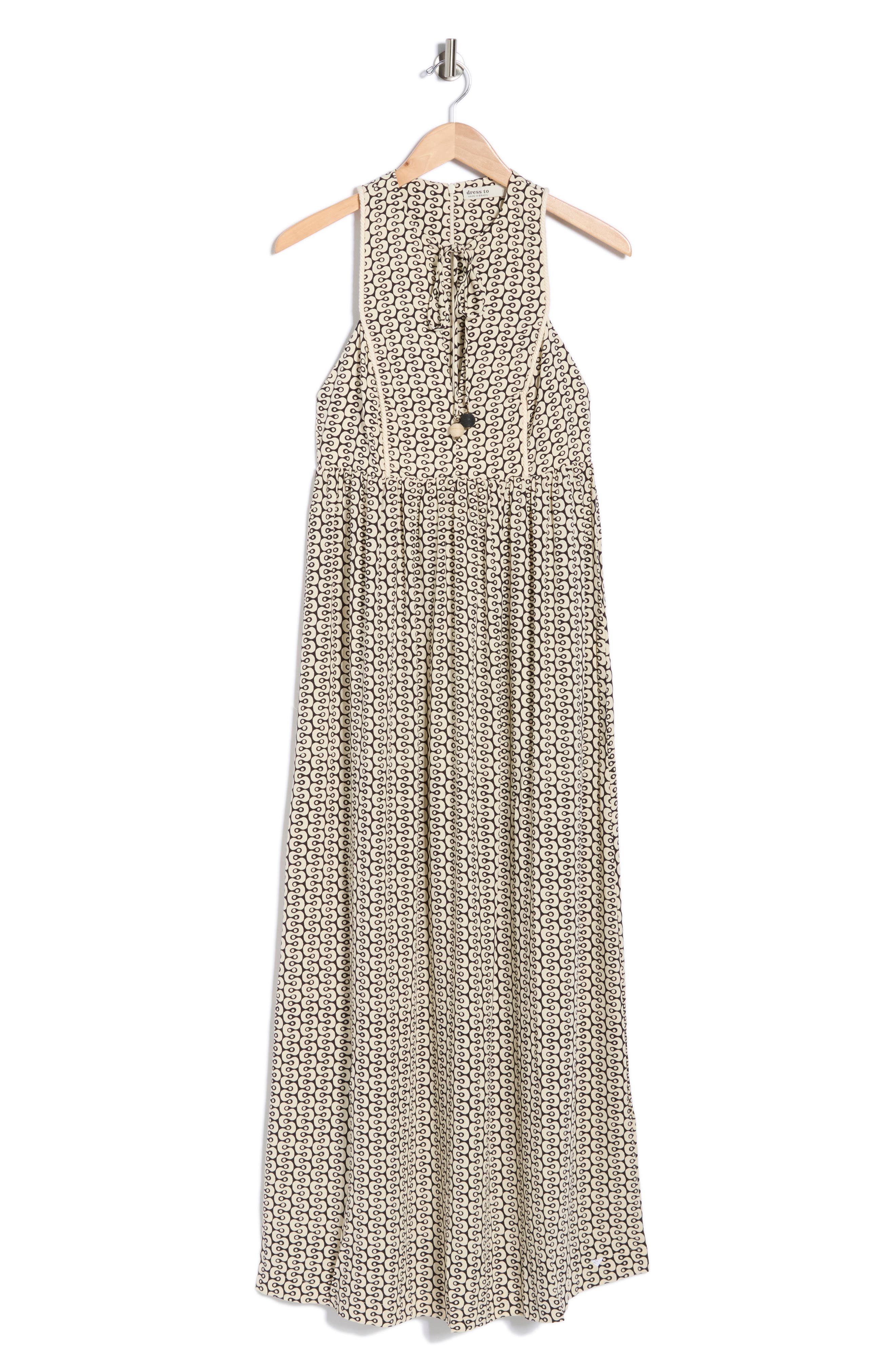 DRESS TO Split Neck Maxi Dress