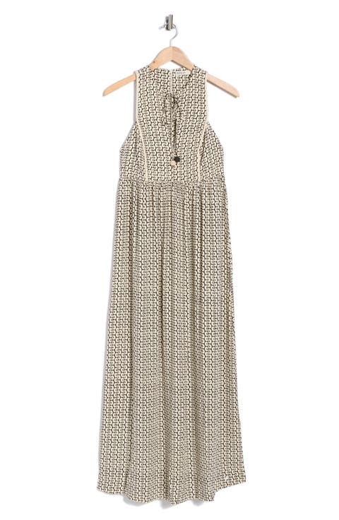 Split Neck Maxi Dress
