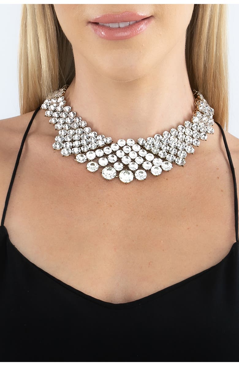 EYE CANDY LOS ANGELES Crystal Clear Necklace, Alternate, color, 