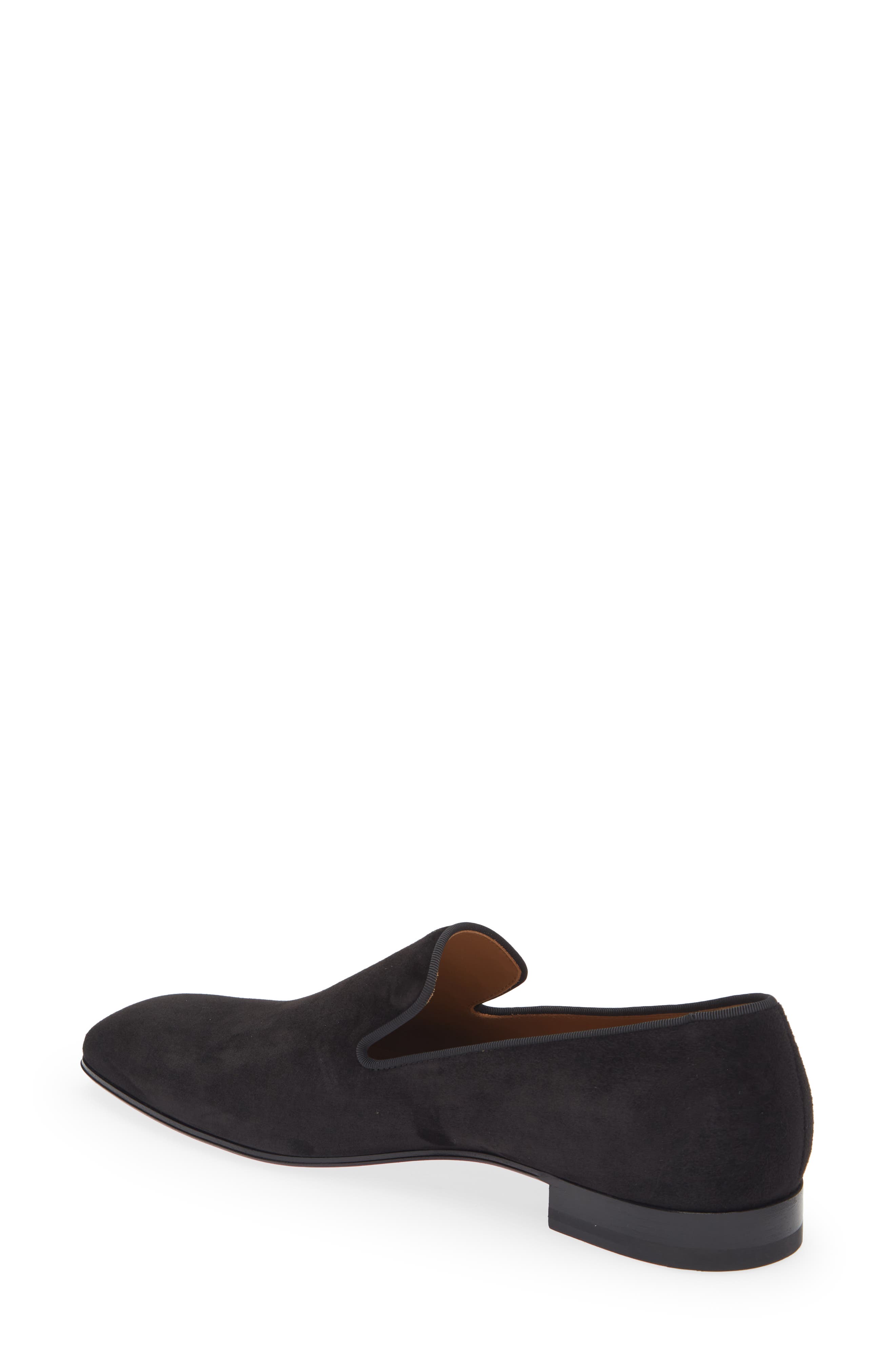 Christian Louboutin Dandelion Venetian Loafer, Alternate, color, Black Suede