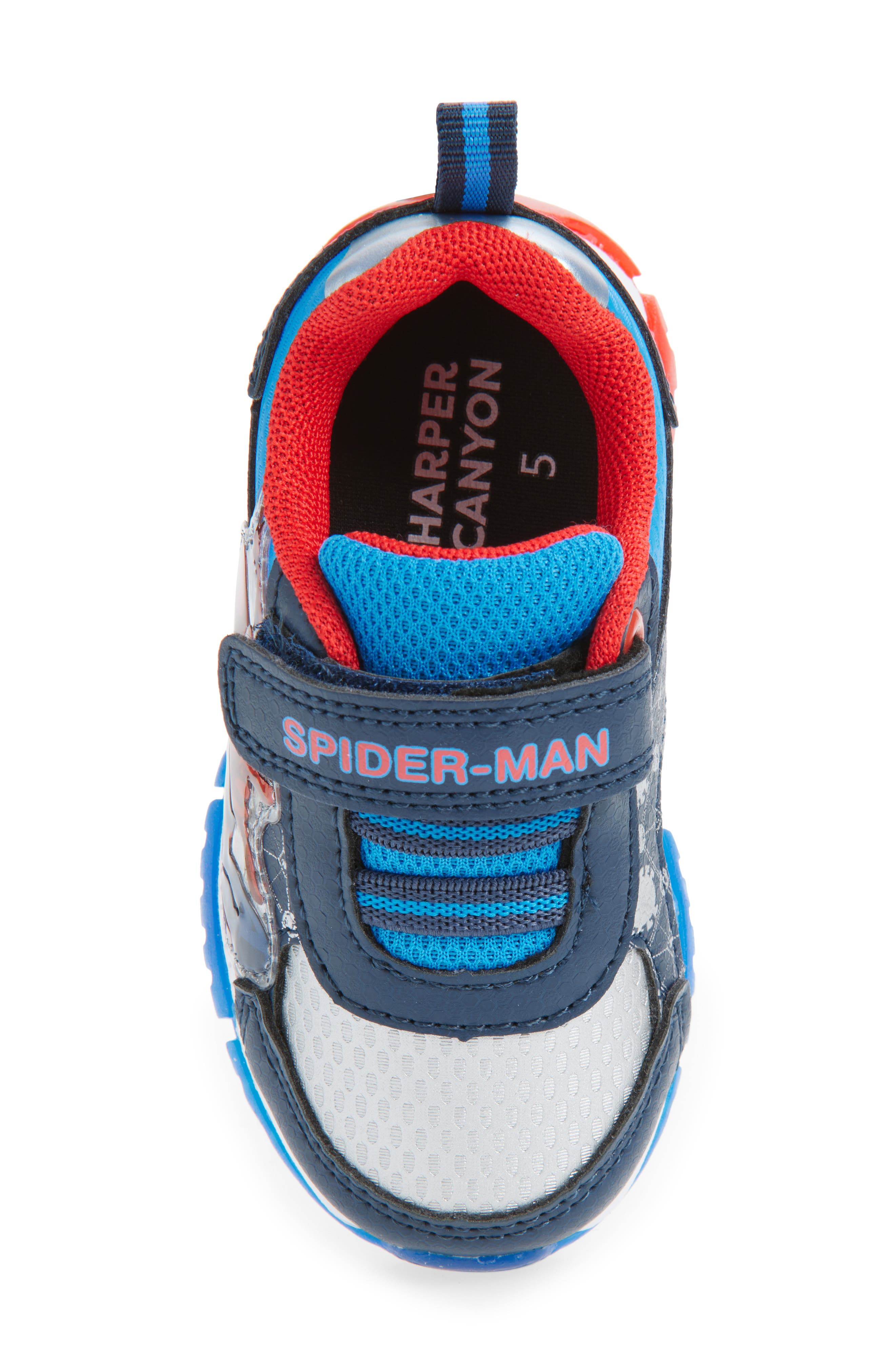 Harper Canyon Kids' Spider-Man Light-Up Sneaker, Alternate, color, Blue