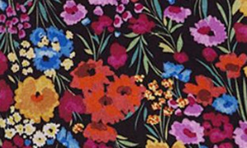 Lost + Wander Flora Garden Print Minidress In Black Lavender