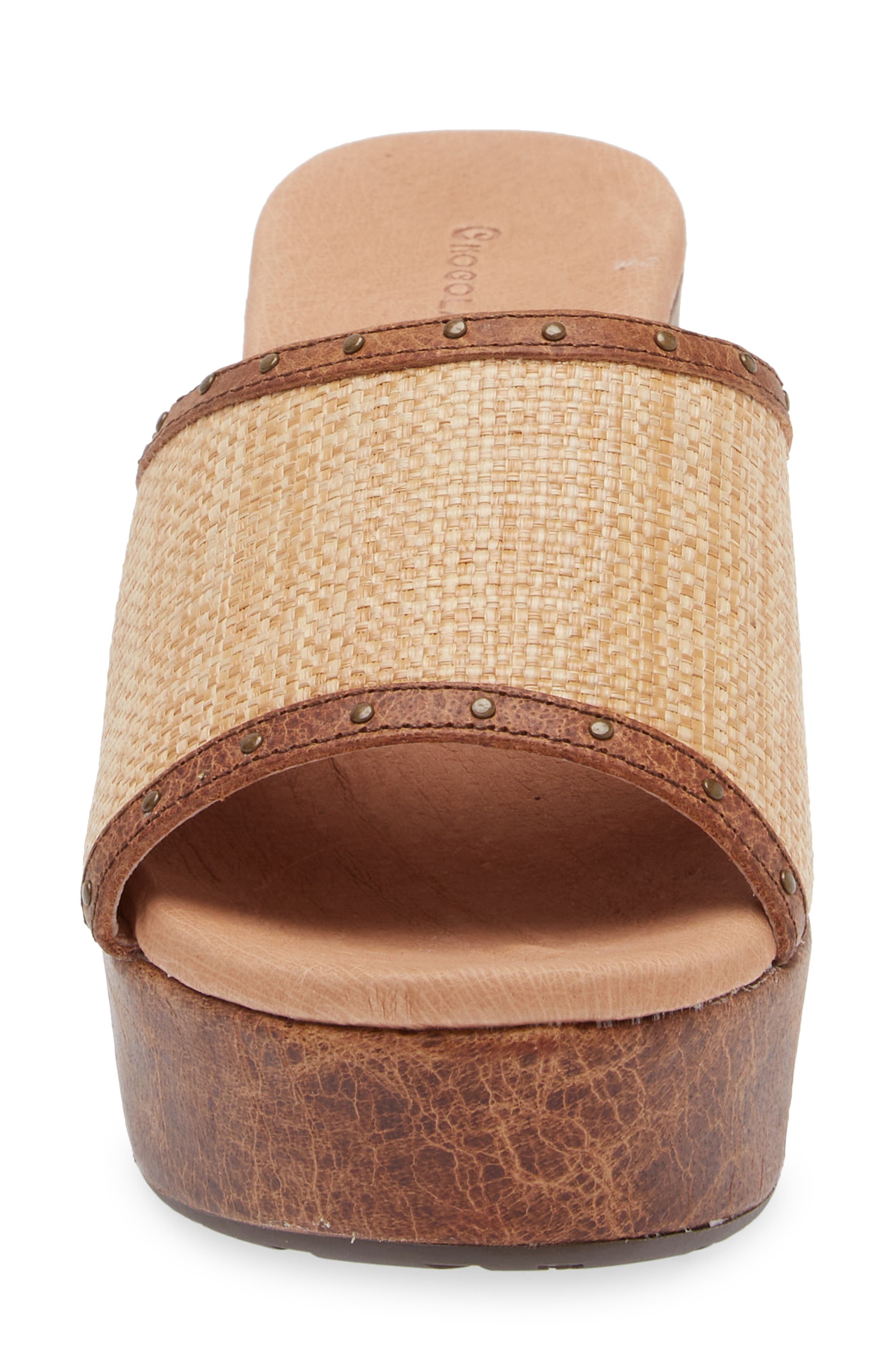 Chocolat Blu Guro Platform Sandal, Alternate, color, Brown Combo Raffia
