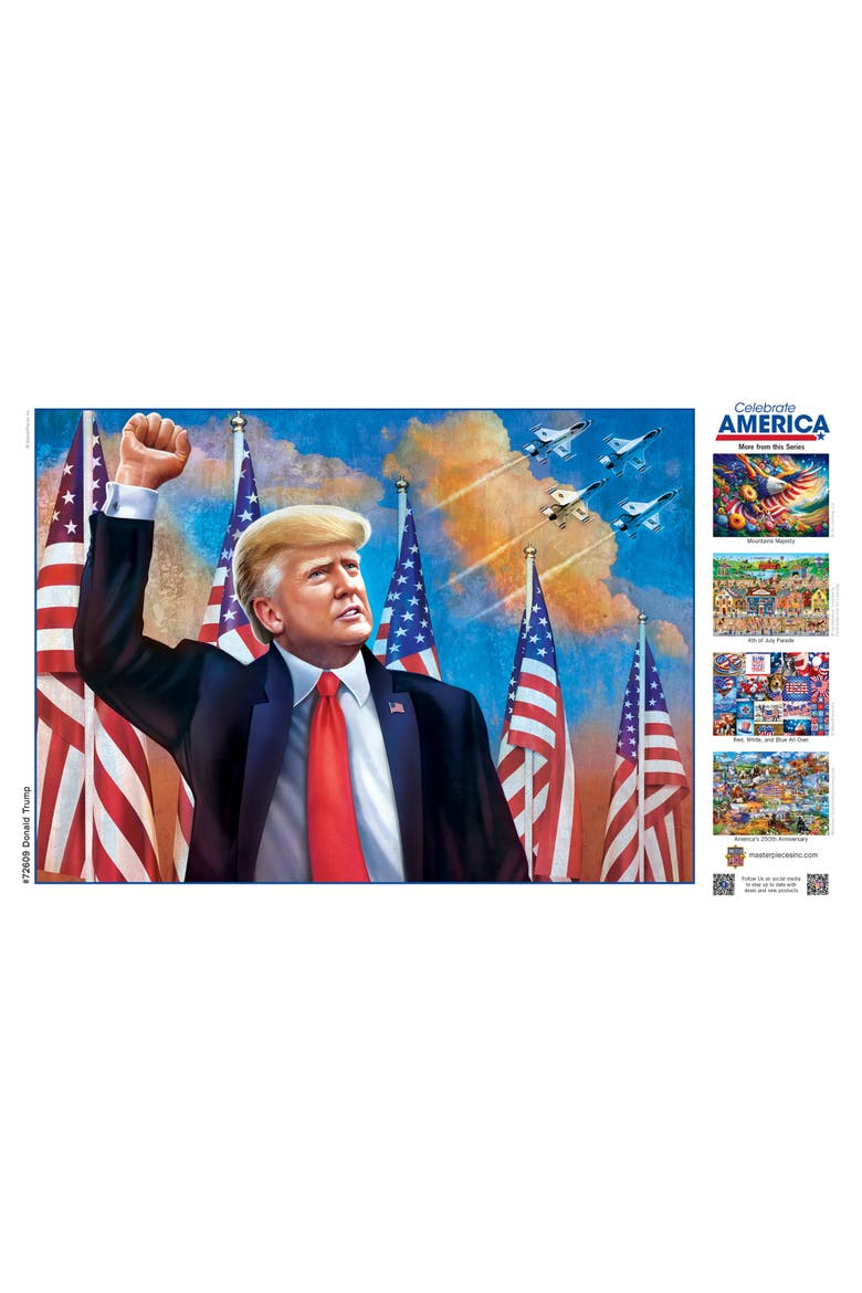 Donald Trump 1000 Piece Jigsaw Puzzle, Alternate, color, Multicolor